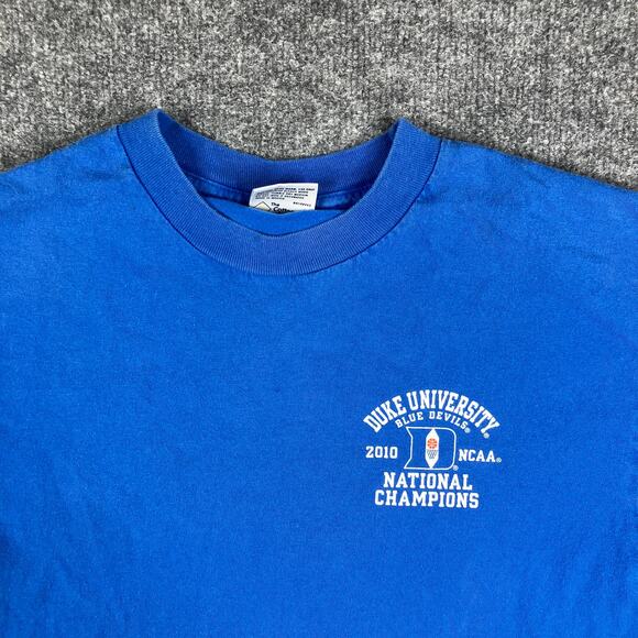 TCX T-Shirt Mens Size M Blue Duke University NCAA National Champions 2010 - Picture 6 of 8